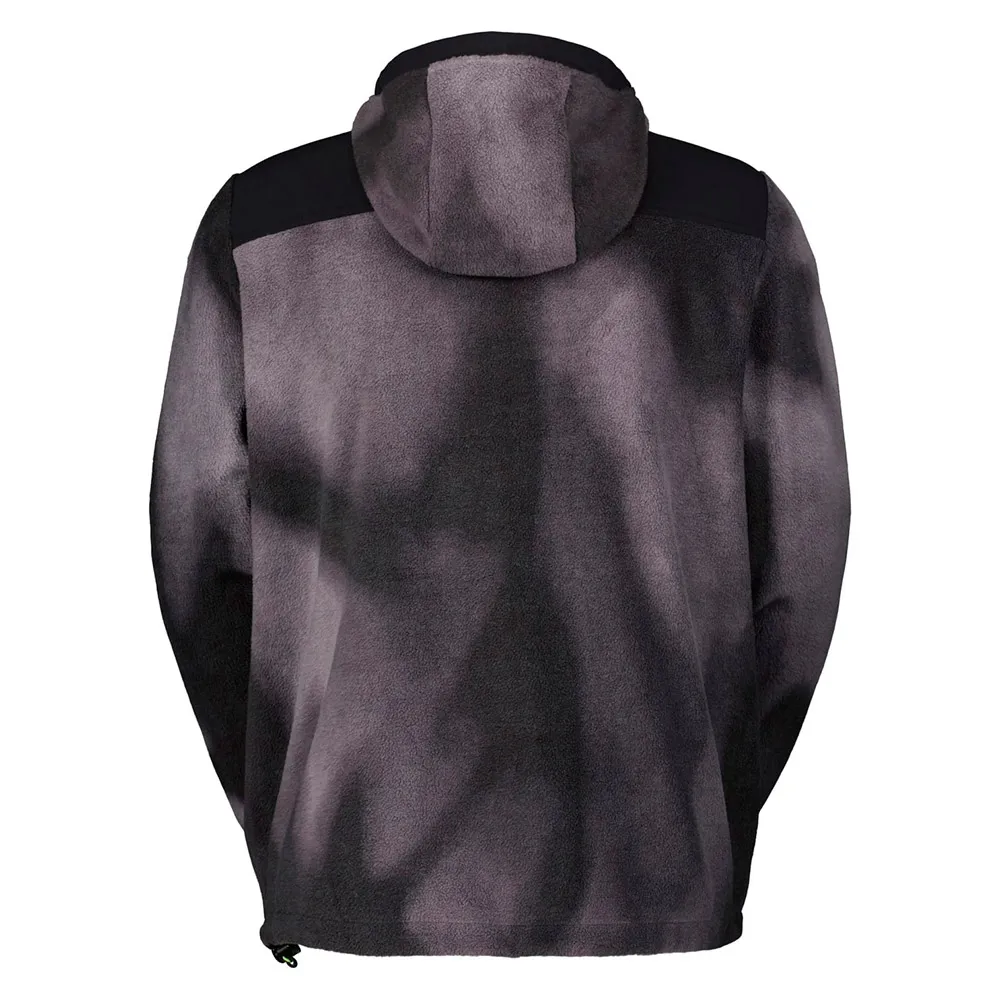SCOTT Original Fleecejakke Med Hette, Evening greyprint / black