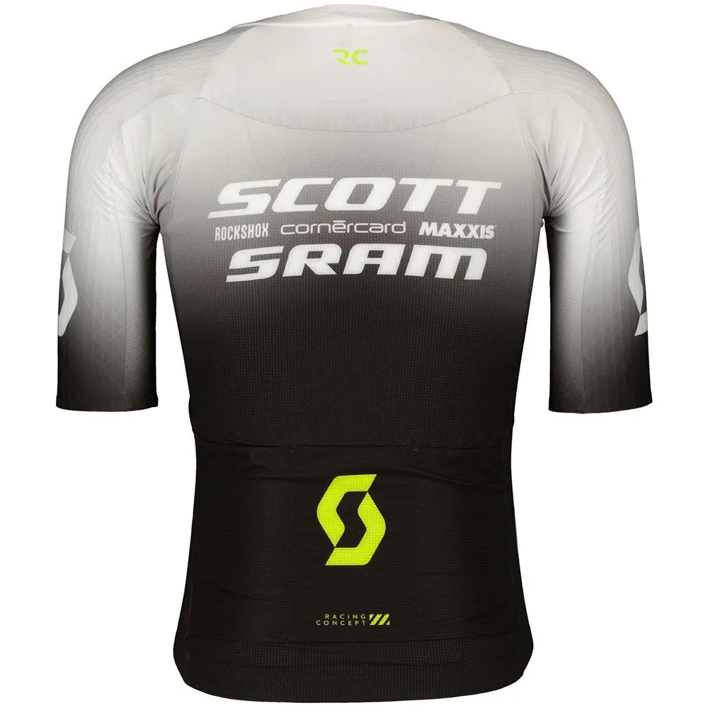 SCOTT Rc Scott-sram Aero Kort Ermet Trøye, White / black