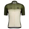 SCOTT RC Team kortermet sykkeltrøye hay green/cotton herre, Krem/grønn/hvit