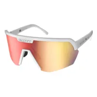 SCOTT Sport Shield Sykkelbriller Matt hvit Krom SCOTT Sport Shield Sykkelbriller Matt hvit Krom