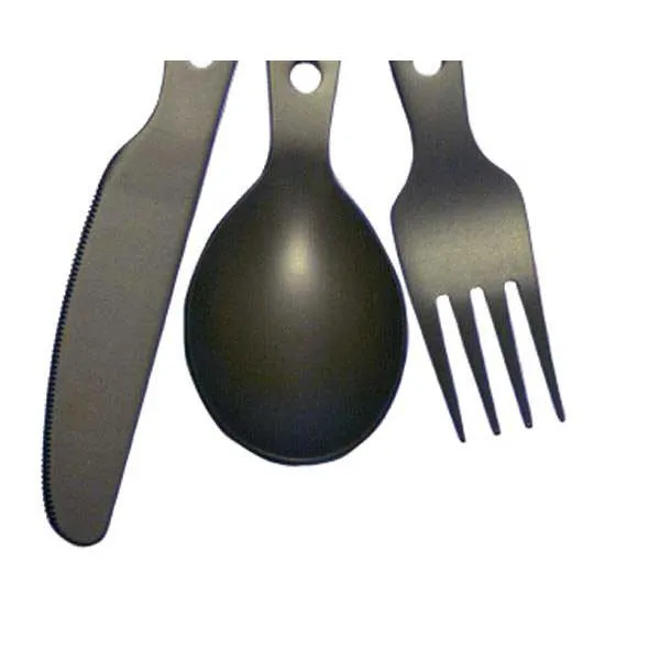 Sea To Summit 3pc Alphaset Bestikksett, Black, One Size