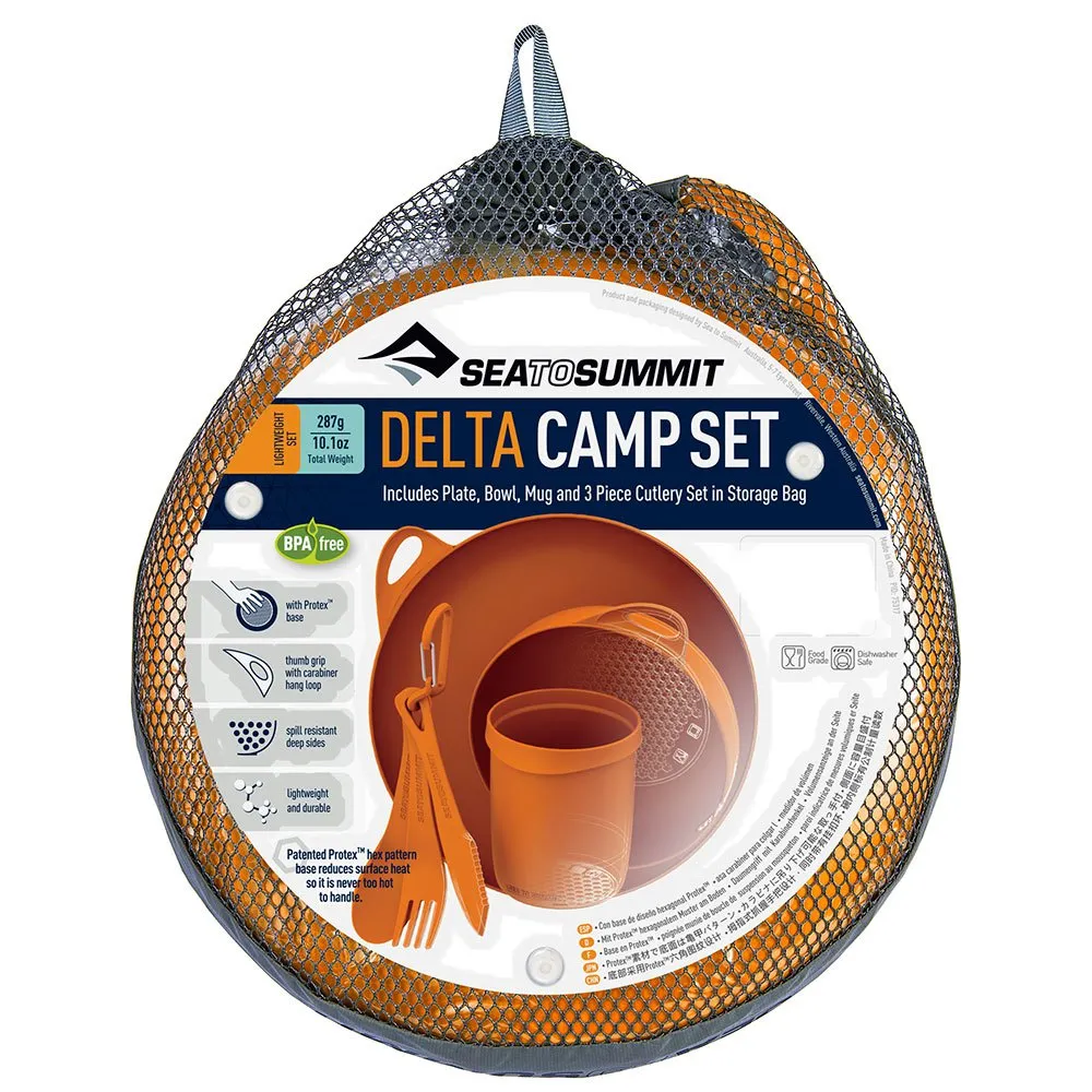 Sea To Summit Delta Camp Set Skål, Orange, One Size
