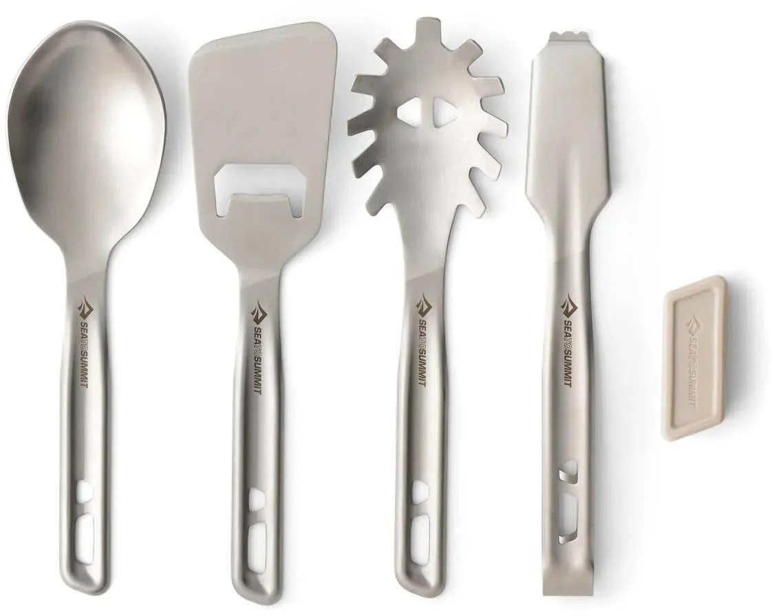 Sea To Summit Detour Utensil Set 4stk, 100% stainless steel, Stainless steel grey