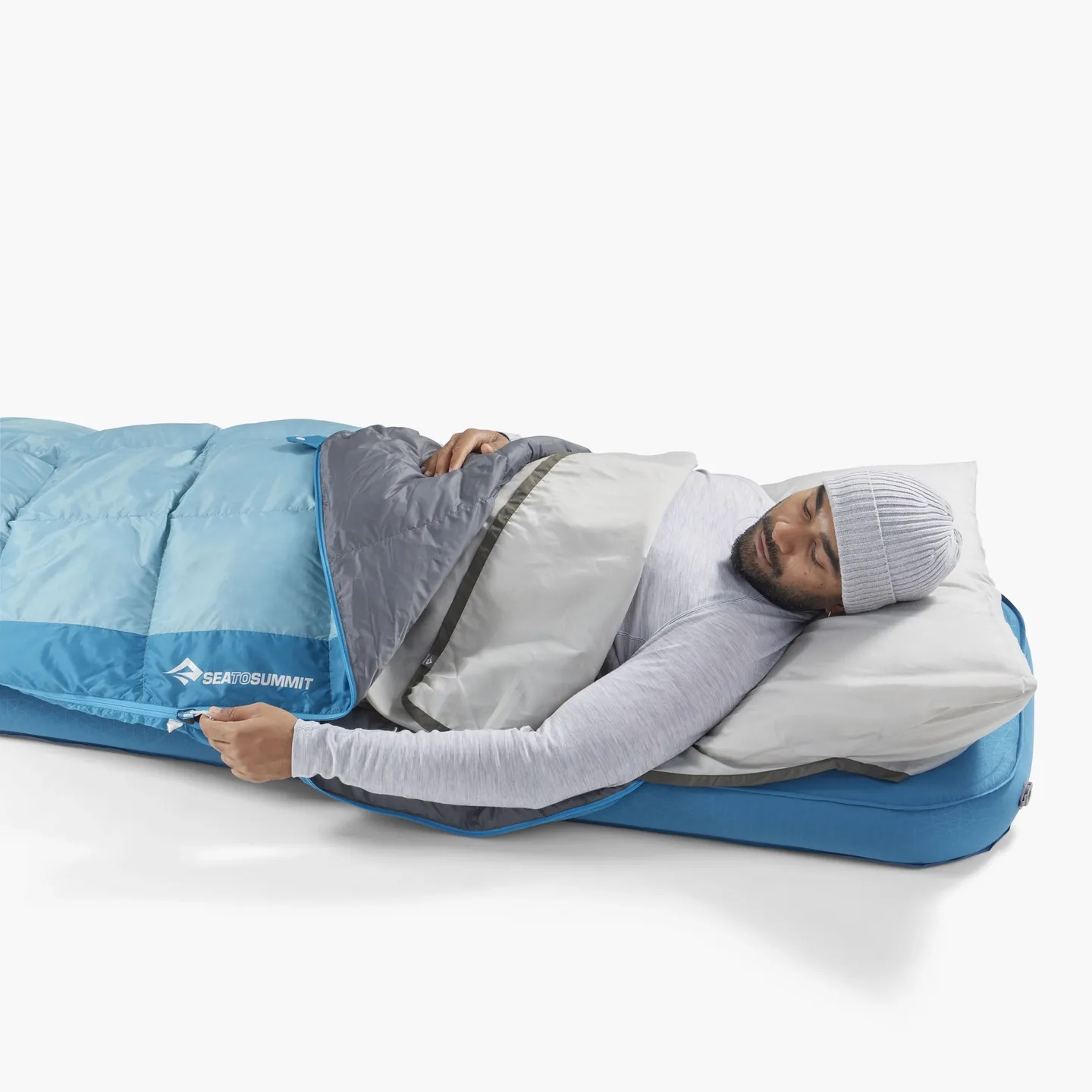 Sea To Summit Down Traveler Sovepose, Blue, Left Zipper
