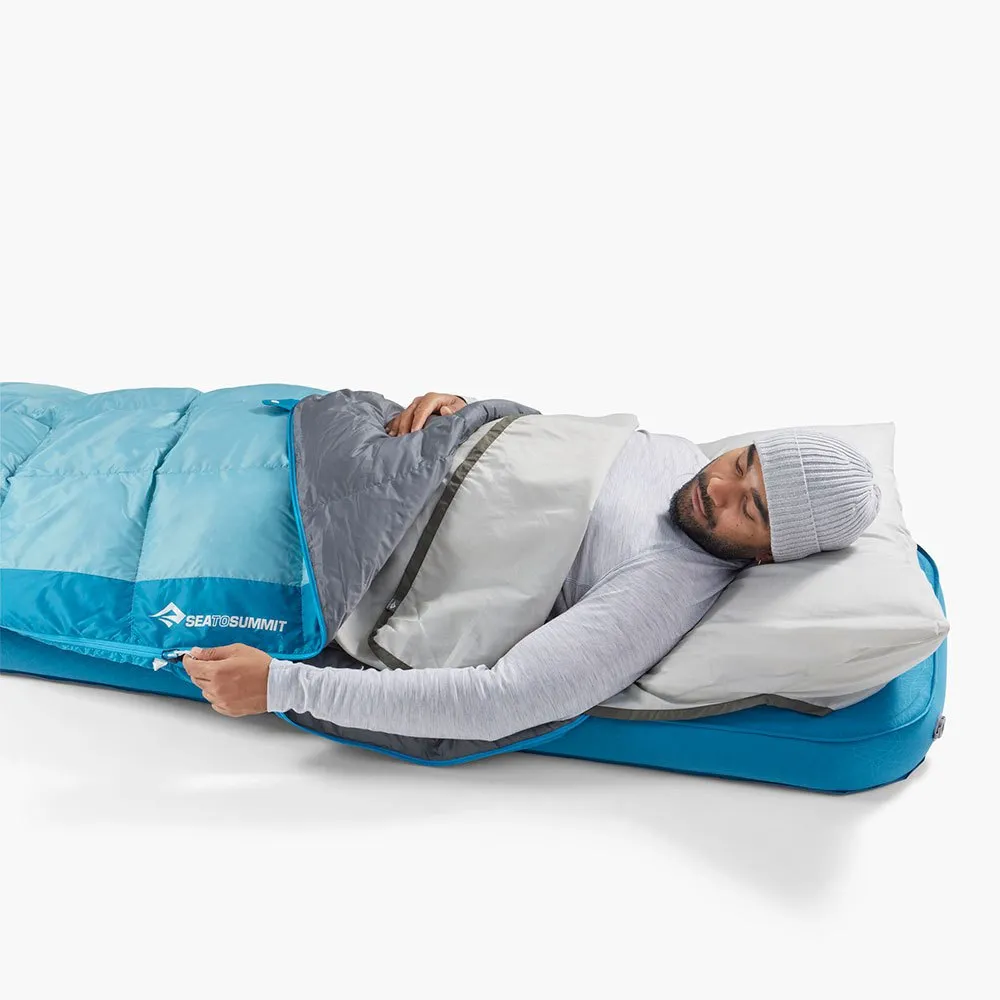 Sea To Summit Down Traveler Sovepose, Blue, Left Zipper