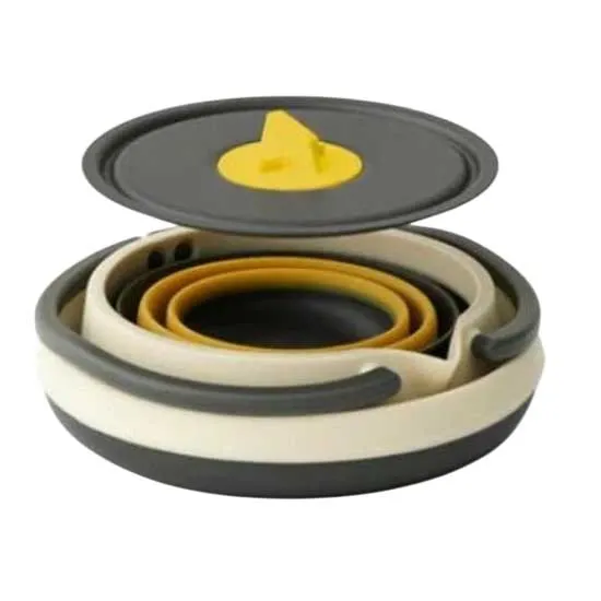 Sea To Summit Frontier 1l Bestikksett 3 Enheter, Black / yellow, One Size