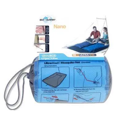 Sea To Summit Nano Pyramid Dobbel Myggnett, Grey, One Size