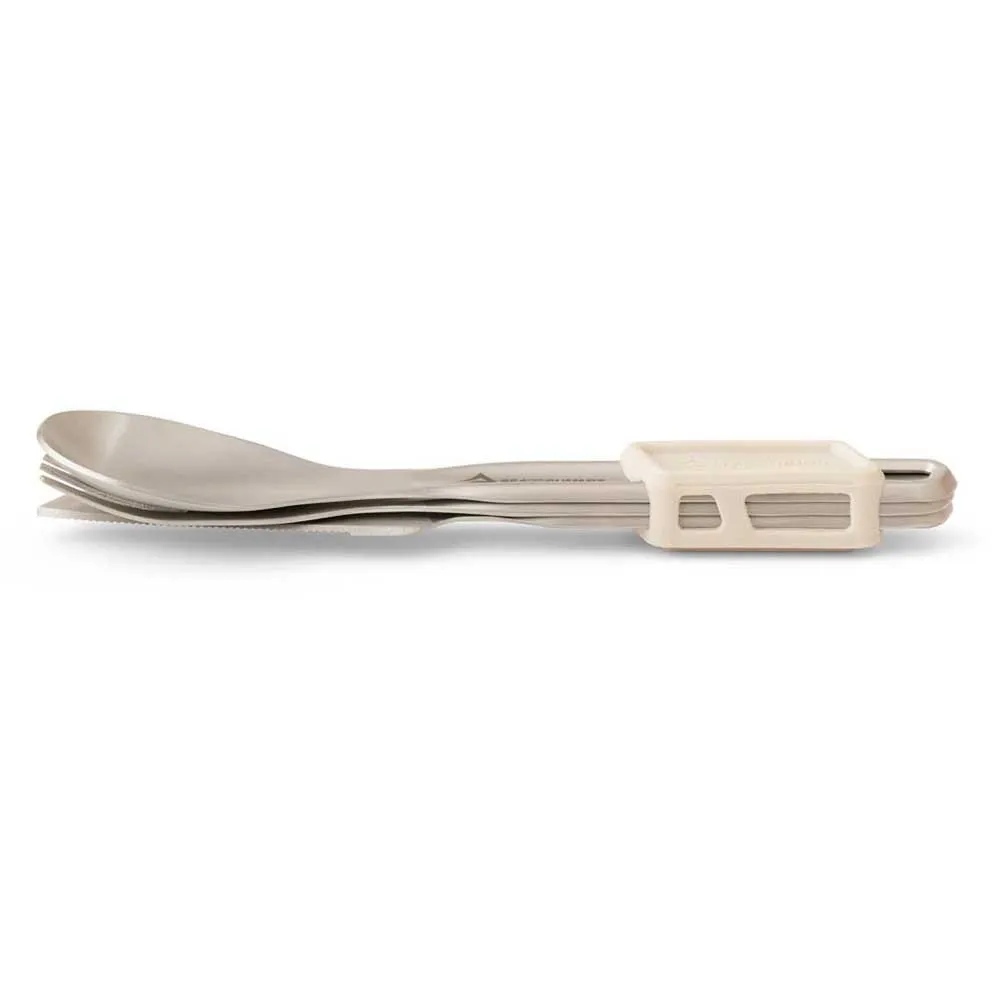 Sea To Summit Rustfritt Stål Detour Bestikksett 3 Enheter, Stainless steel grey, One Size