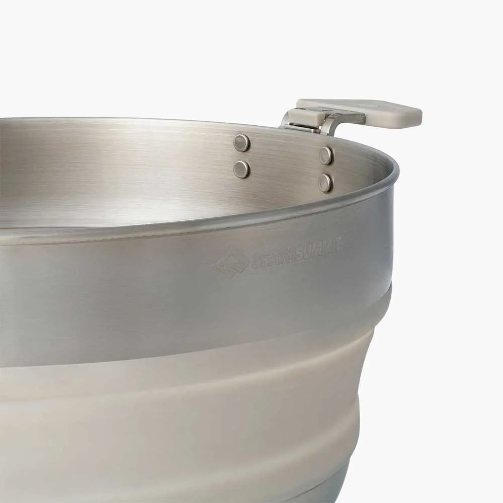 Sea To Summit Rustfritt Stål Sammenleggbar Gryte For Omkjøring 5l, Moonstruck grey, One Size