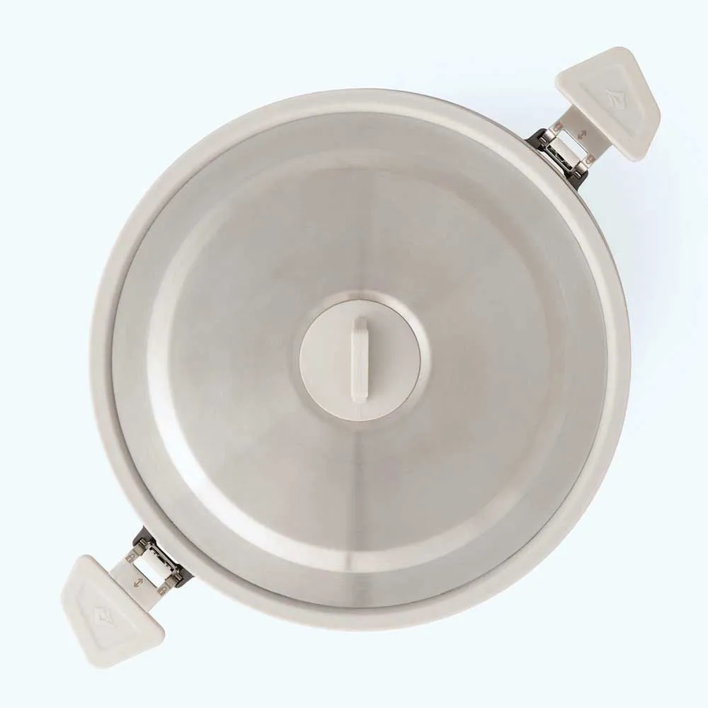 Sea To Summit Rustfritt Stål Sammenleggbar Gryte For Omkjøring 5l, Moonstruck grey, One Size