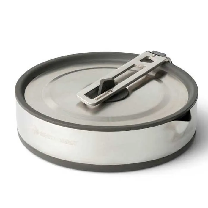 Sea To Summit Rustfritt Stål Sammenleggbar Gryte For Utflukter 1.8l, Beluga black, One Size