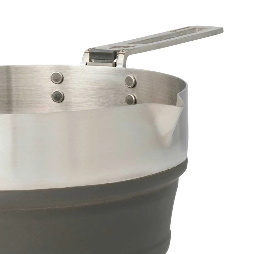 Sea To Summit Rustfritt Stål Sammenleggbar Gryte For Utflukter 1.8l, Beluga black, One Size