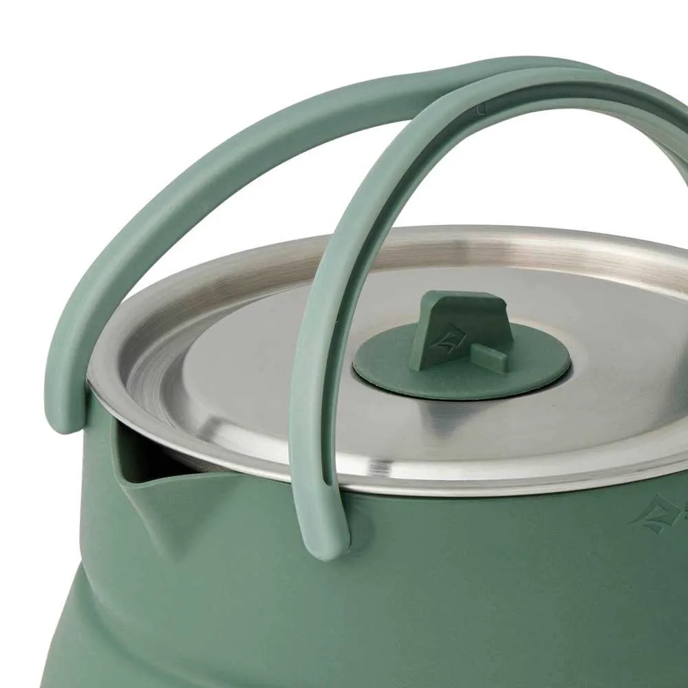 Sea To Summit Rustfritt Stål Sammenleggbar Tekanne Med Omvei 1.6l, Steel, One Size