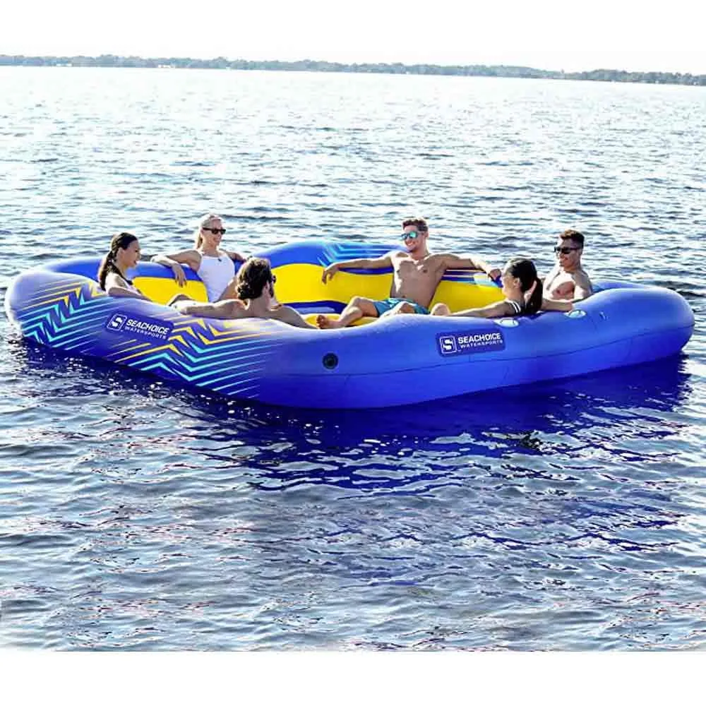 Seachoice Party Raft Bademadrass unisex, Blue, 360 x 360cm Seachoice Party Raft Bademadrass unisex, Blue, 360 x 360cm