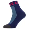 Sealskinz Warm Weather Mid Wp Sokker, Blue / grey / red