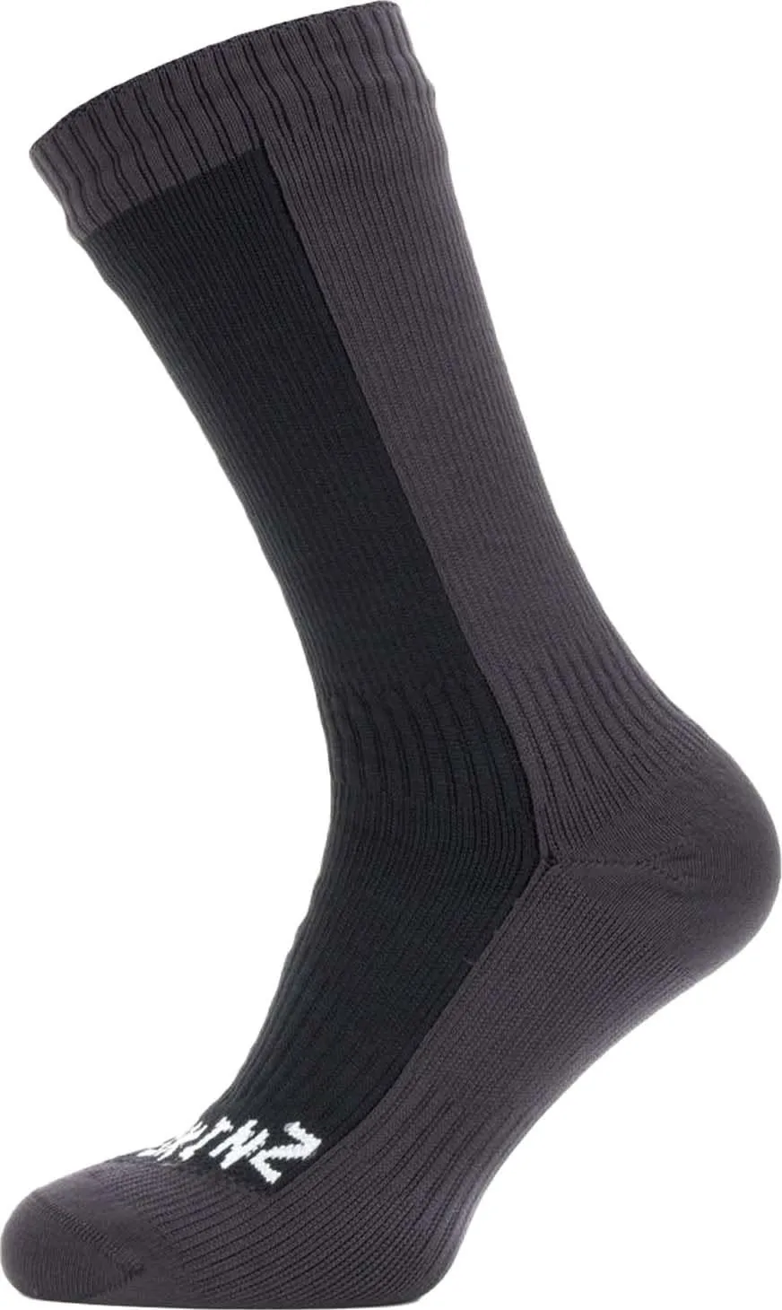 Sealskinz Waterproof Cold Weather Mid Length Sock, Dark grey/black Sealskinz Waterproof Cold Weather Mid Length Sock, Dark grey/black