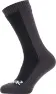 Sealskinz Waterproof Cold Weather Mid Length Sock, Dark grey/black