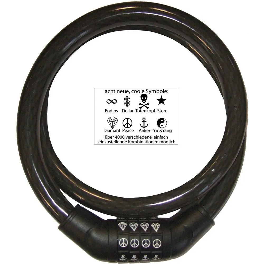 Security Plus Hl 032 Kabellås, Black / clear, One Size Security Plus Hl 032 Kabellås, Black / clear, One Size
