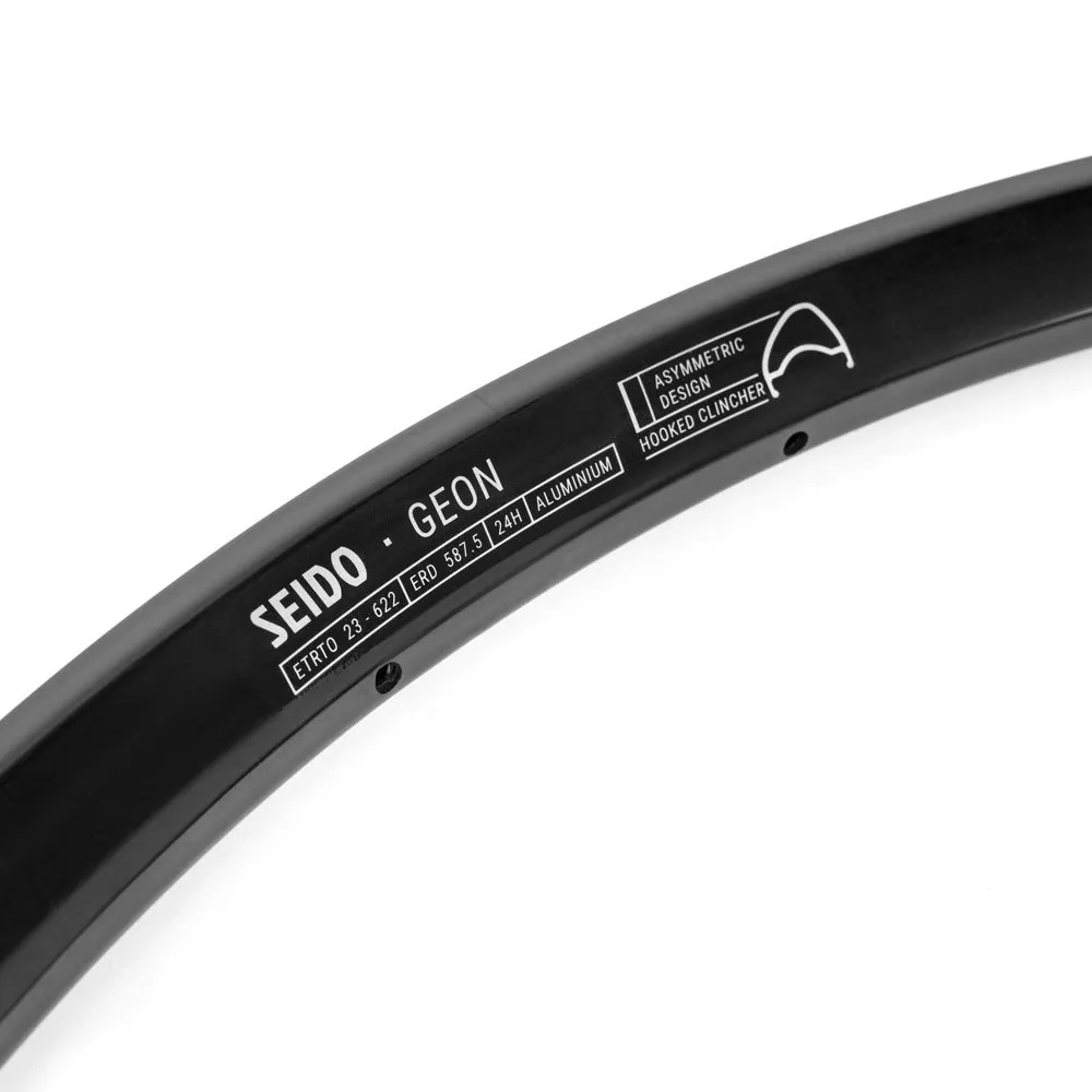 SEIDO Geon Thru-axle Disc Tubeless Felg, Black, 28"- 700 28H SEIDO Geon Thru-axle Disc Tubeless Felg, Black, 28"- 700 28H