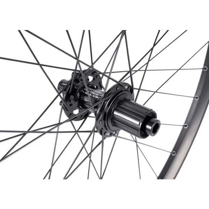SEIDO Magnon Thru-axle Disc Tubeless Hjulsett For Grussykkel, Black, 12 x 100 / 12 x 142mm, Shimano/Sram HG