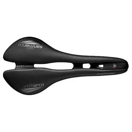 Selle San Marco Aspide Open-fit Superleggera Narrow Sykkelsete, Black, 141mm