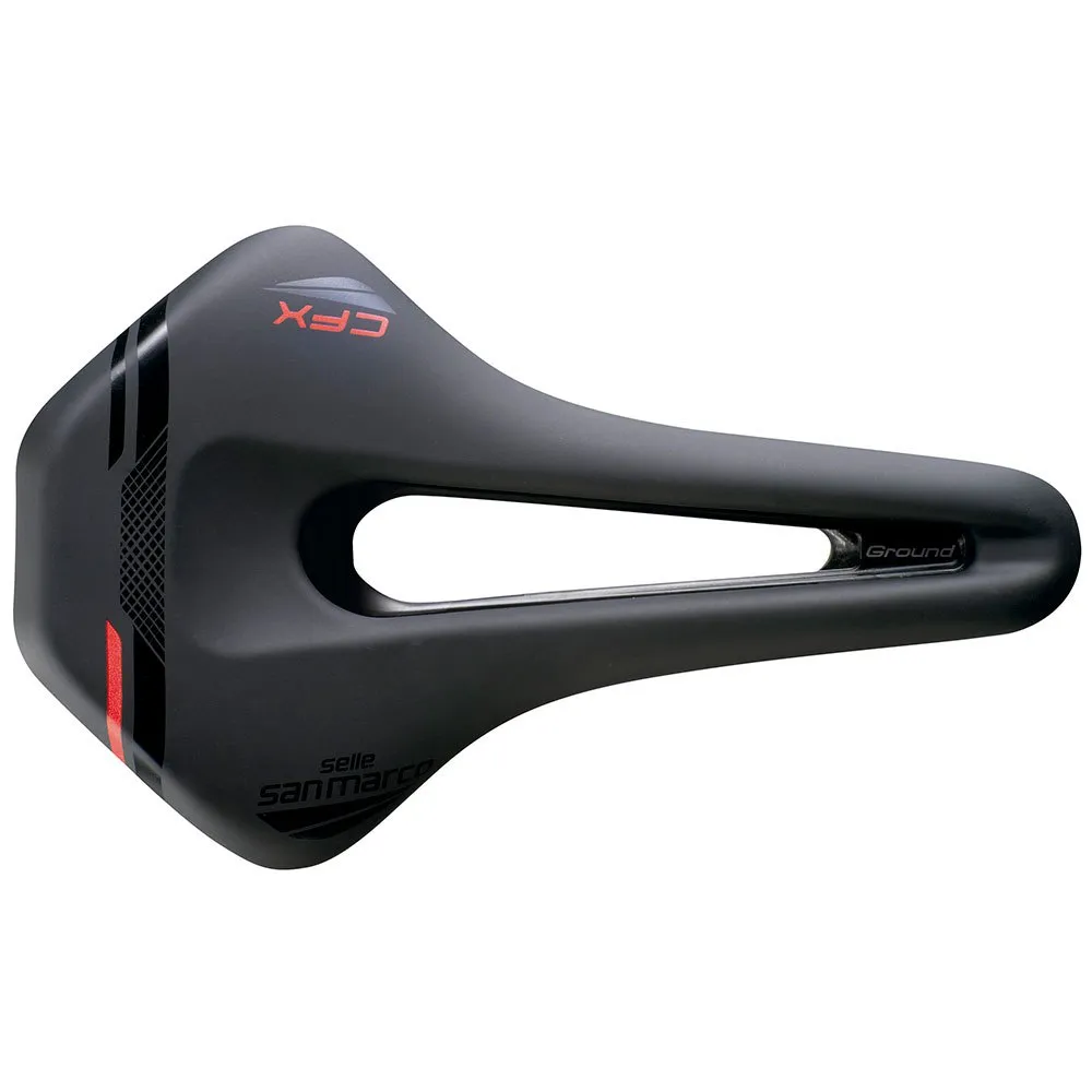 Selle San Marco Ground Short Cfx Sykkelsete, Black, 155mm