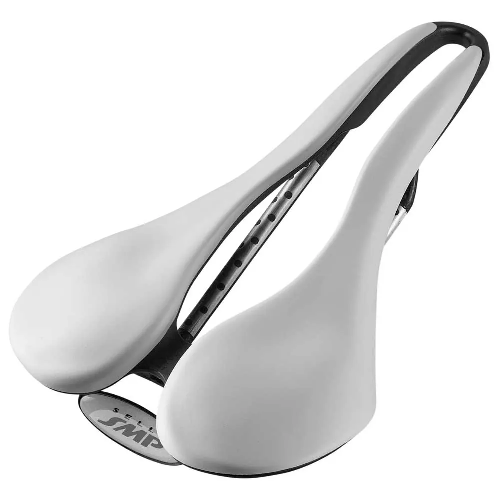 Selle SMP Evo 20c Carbon Rail Sykkelsete, White, 140mm Selle SMP Evo 20c Carbon Rail Sykkelsete, White, 140mm