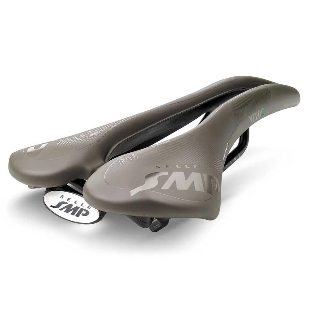 Selle SMP Vt 20 C Gel Gravel Carbon Rail Sykkelsete, Brown, 144mm