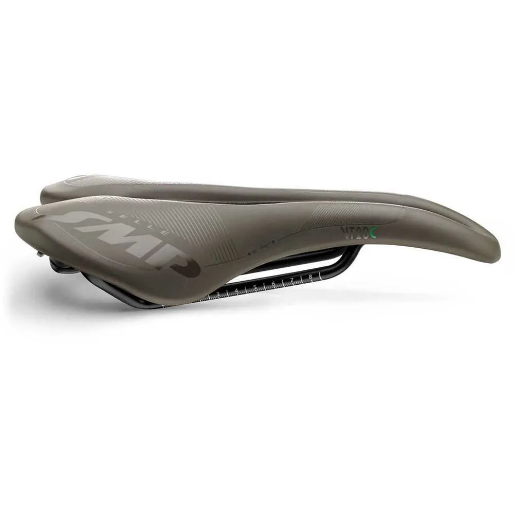Selle SMP Vt 20 C Gel Gravel Carbon Rail Sykkelsete, Brown, 144mm