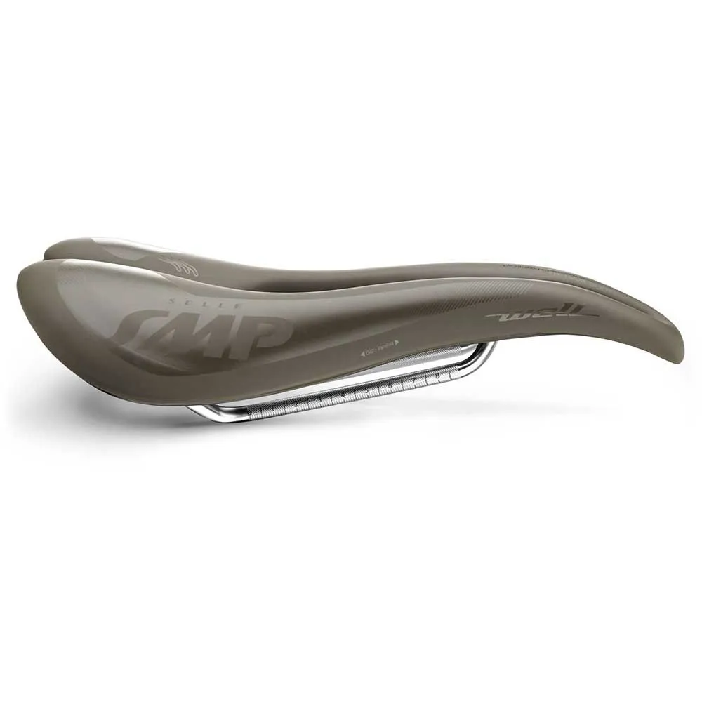 Selle SMP Well Gel Gravel Carbon Rail Sykkelsete, Matt brown, 144mm Selle SMP Well Gel Gravel Carbon Rail Sykkelsete, Matt brown, 144mm