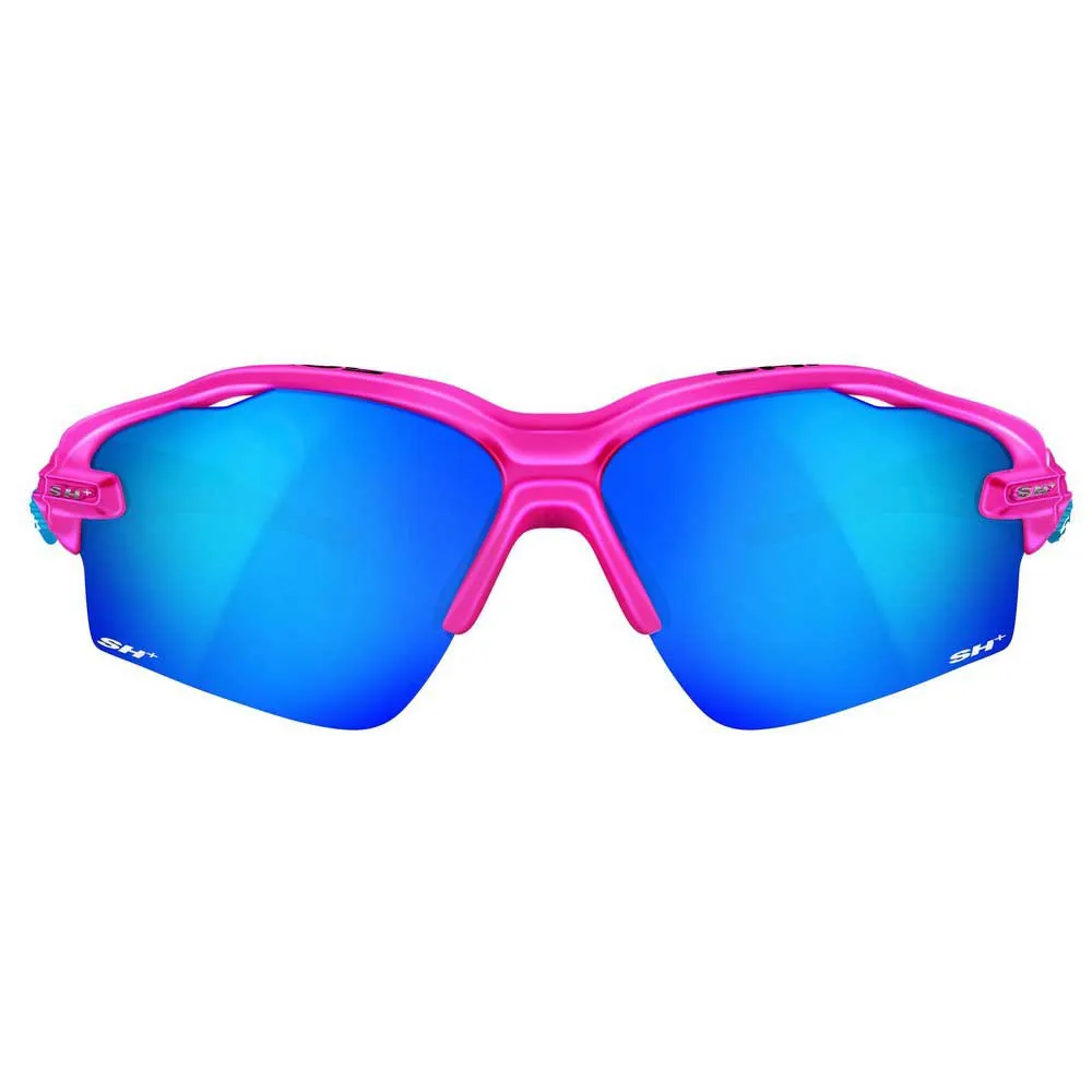 Sh+ Rg 5000 Wx Solbriller, Pink matt / blue, Revo Laser Blue/CAT3