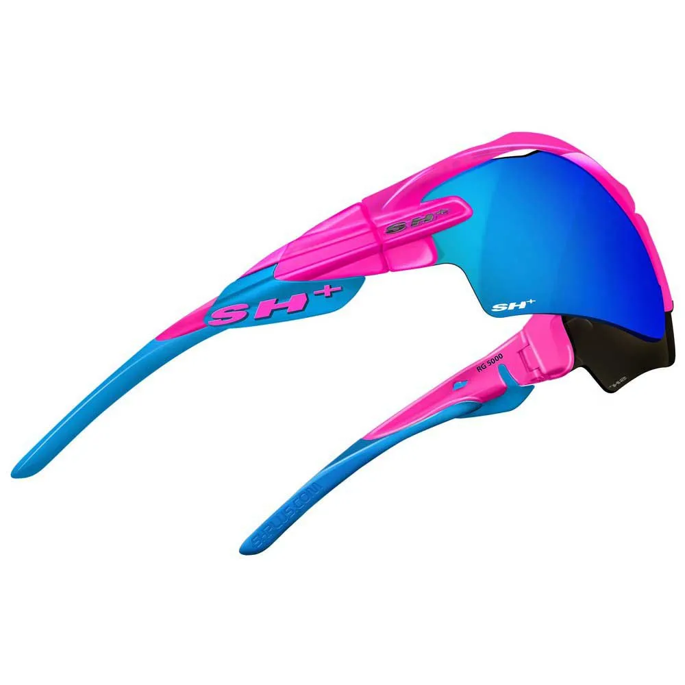 Sh+ Rg 5000 Wx Solbriller, Pink matt / blue, Revo Laser Blue/CAT3
