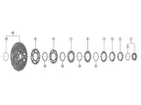 Shimano 105 tannhjul 12 tanns TE til 11 gears kassettmodell CS-R7100