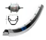 Shimano 700C Bakhjul med dobbelbunnet felg Shimano Nexus 8 Frilöp Silver, Silver, 8 x 135mm, Shimano/Sram HG