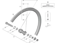 Shimano aksel komplett til forhjul modell WH-R9170-C40-TU-F12