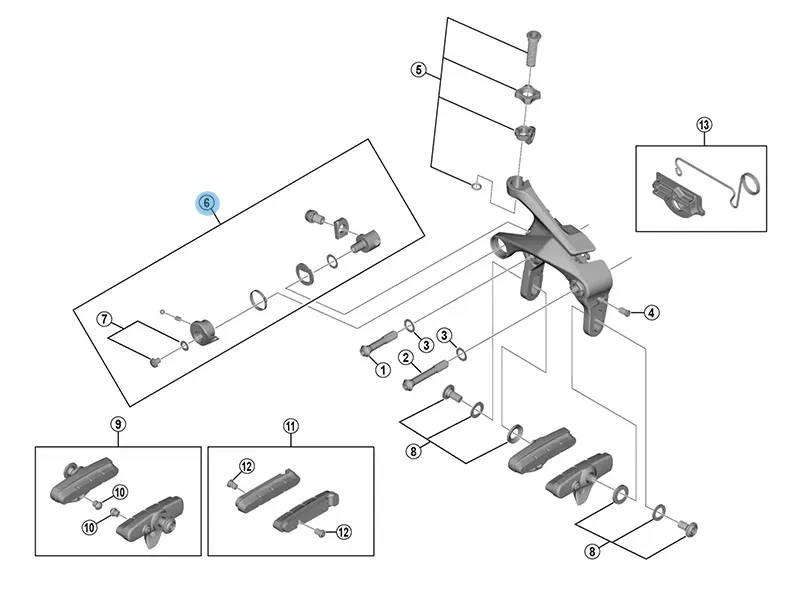 Shimano BR-R8000 Quick Release Assembly