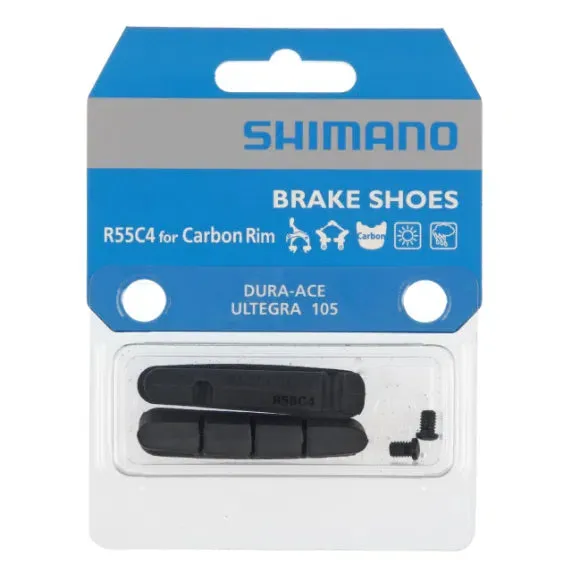 Shimano Brake Shoes R55C4 for Carbon Rim, Black