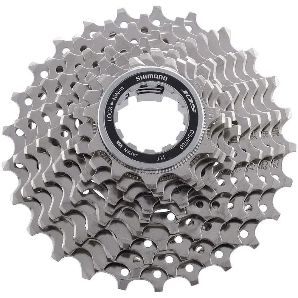 Shimano Cassette 105 5700 10s, Silver, 11-28 Shimano Cassette 105 5700 10s, Silver, 11-28