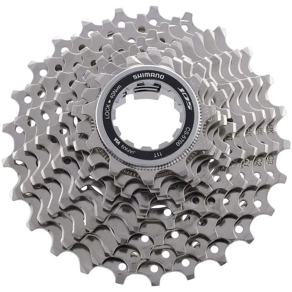 Shimano Cassette 105 5700 10s, Silver, 11-28 Shimano Cassette 105 5700 10s, Silver, 11-28