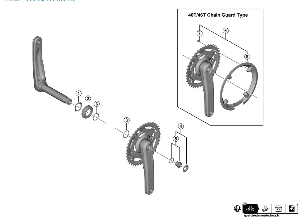 Shimano CUES FC-U6000 Crank Arm Fixing Bolt