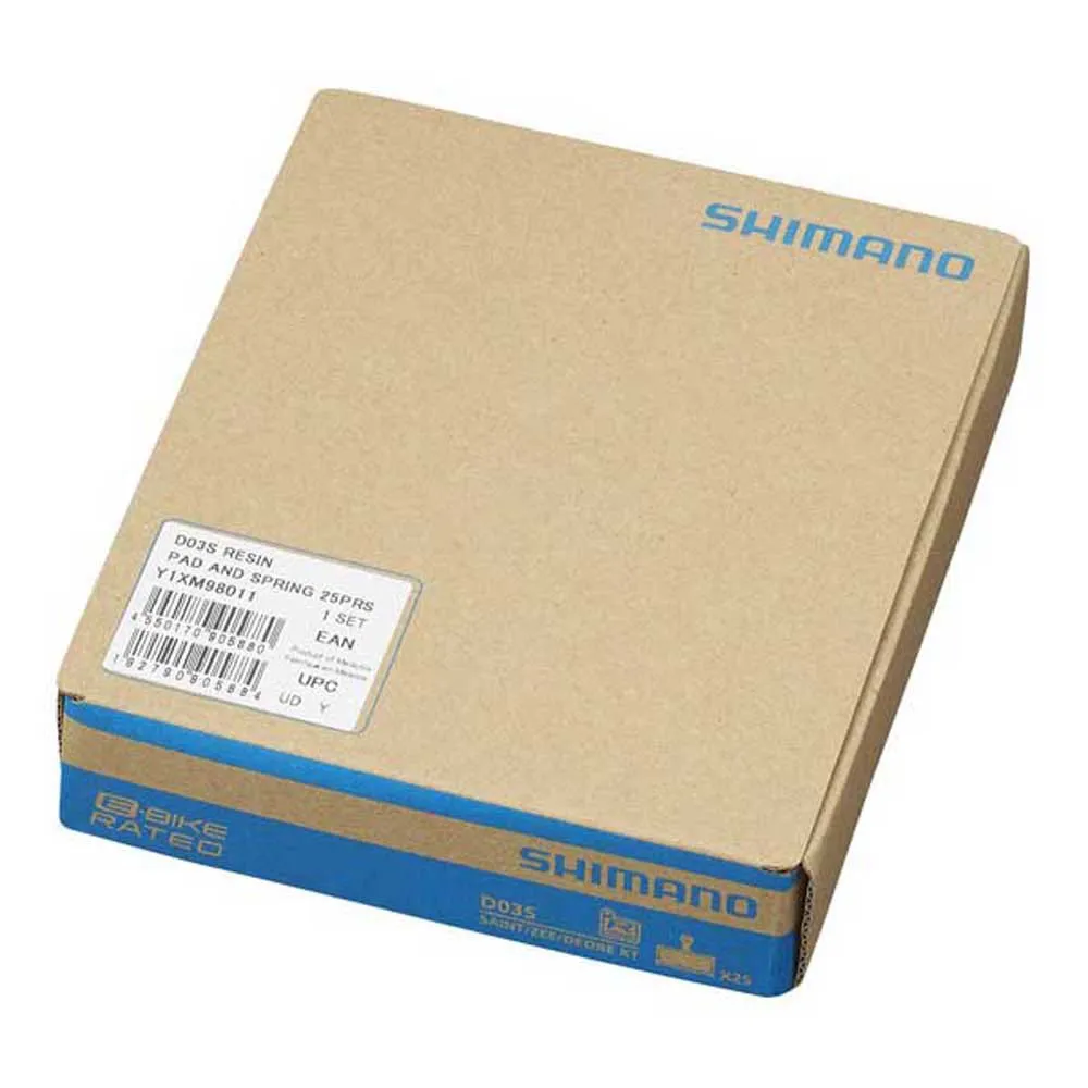 Shimano D03s Harpiks Skivebremseklosser 25 Par, Grey, One Size