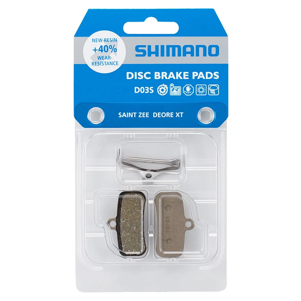 Shimano D03s Harpiks Skivebremseklosser, Grey, One Size