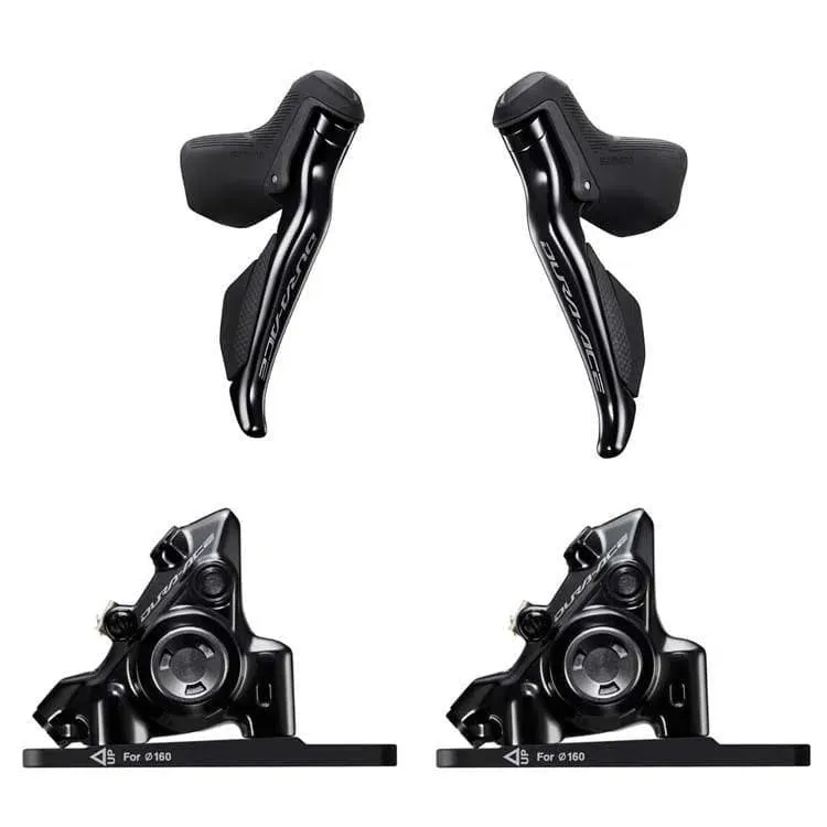 Shimano Dura Ace 12v STR9250 Pack 2 x Disc Shifters + Brake Calipers, Carbon black