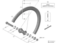 Shimano Dura Ace aksel enhet til forhjul modell WH-R9270-C50-TU-F