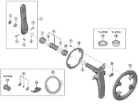 Shimano Dura Ace powermeter toppdeksel til kranksett modell FC-R9200-P