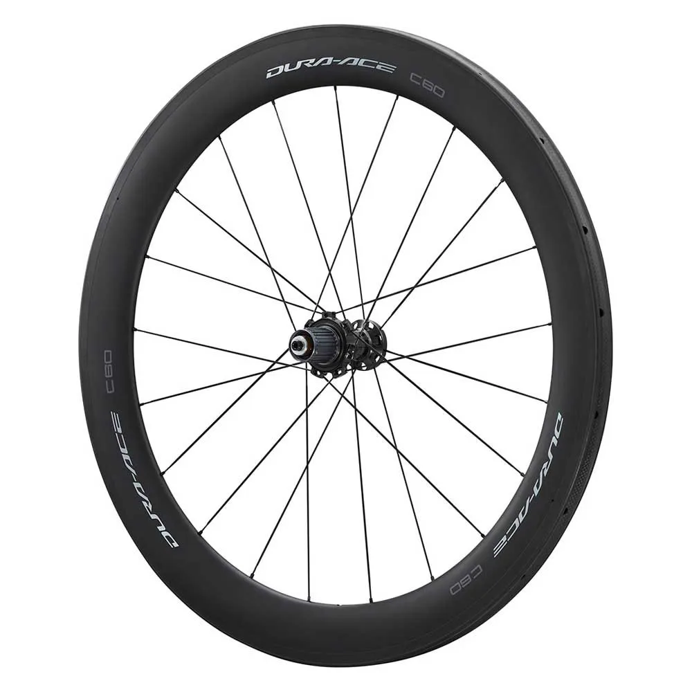 Shimano Dura Ace R9200 C60 Carbon Tubular Landeveissykkelens Bakhjul, Black, 10 x 130mm, Shimano/Sram HG