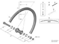 Shimano Dura Ace ventilenhet til hjul modell WH-R9270-C36 for- eller bak Shimano Dura Ace ventilenhet til hjul modell WH-R9270-C36 for- eller bak