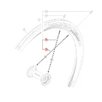 Shimano Eiker Til Shimano RS81 C50 Forhjul 267,5