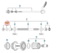 Shimano FH-RM35 Venstre Konus