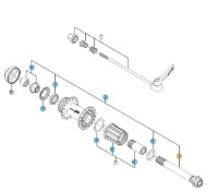 Shimano FHM770/775/970 Aksling bak Shimano FHM770/775/970 Aksling bak